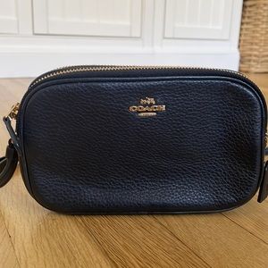 Coach camera bag with gold hardware
